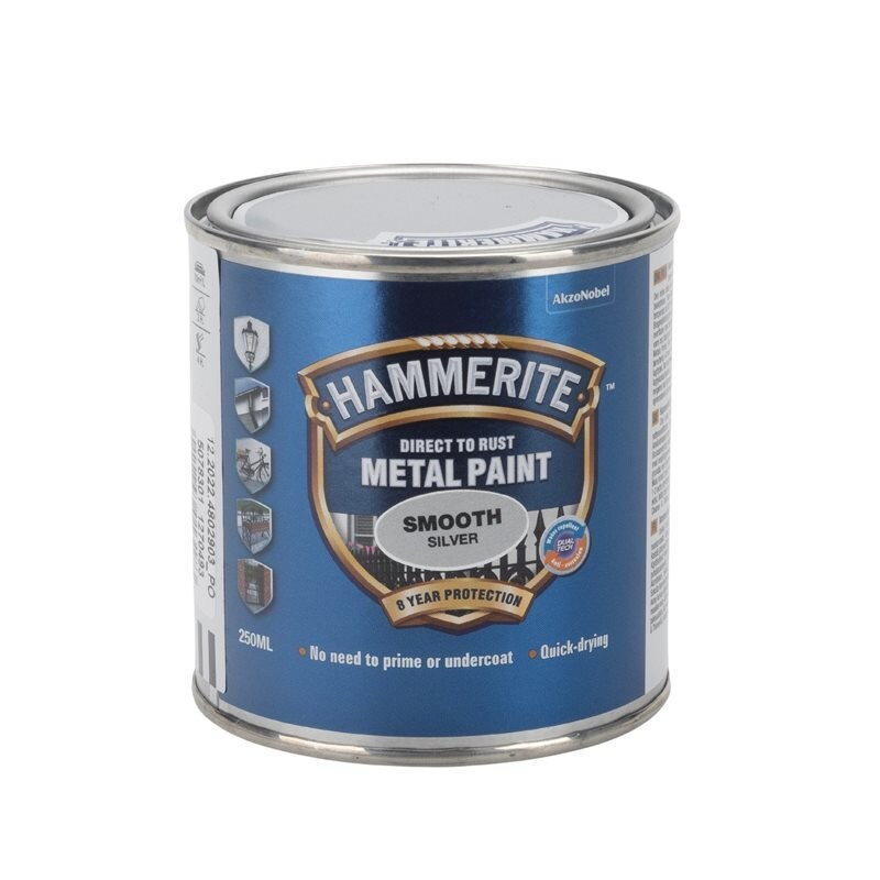Product Image for Hammarlack slät blank silver, 250 ml