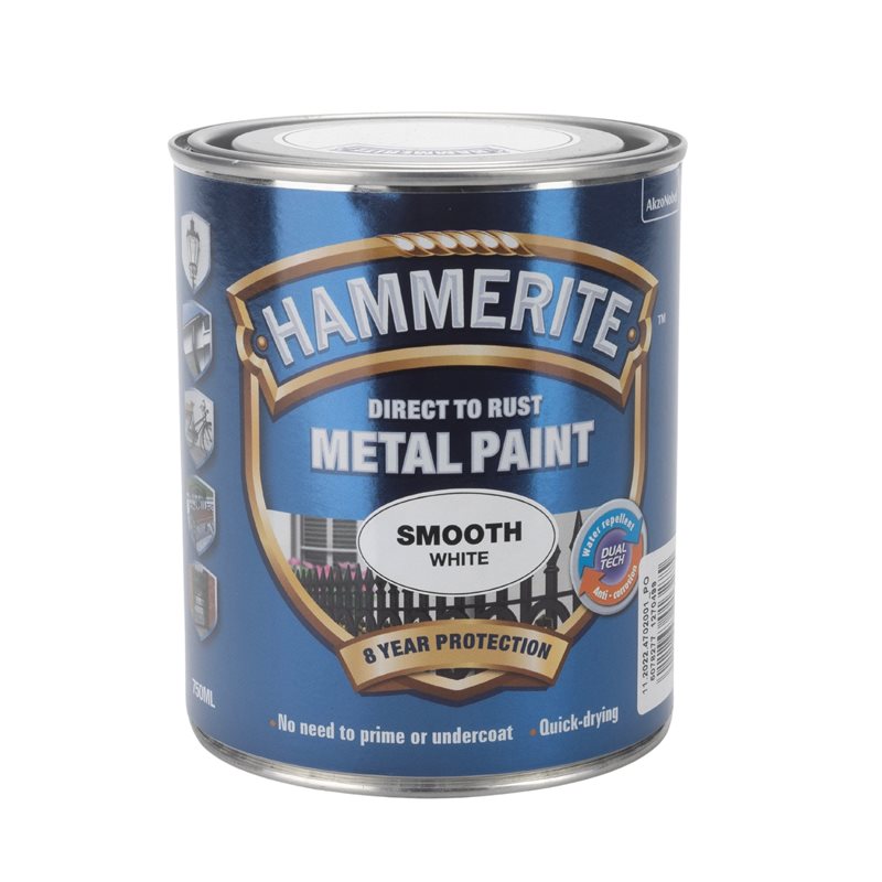 Product Image for Hammarlack slät blank vit, 750 ml