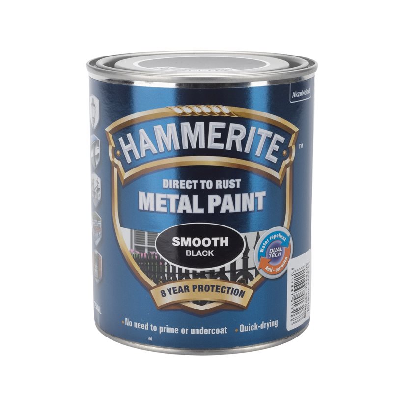 Product Image for Hammarlack slät blank svart, 750 ml