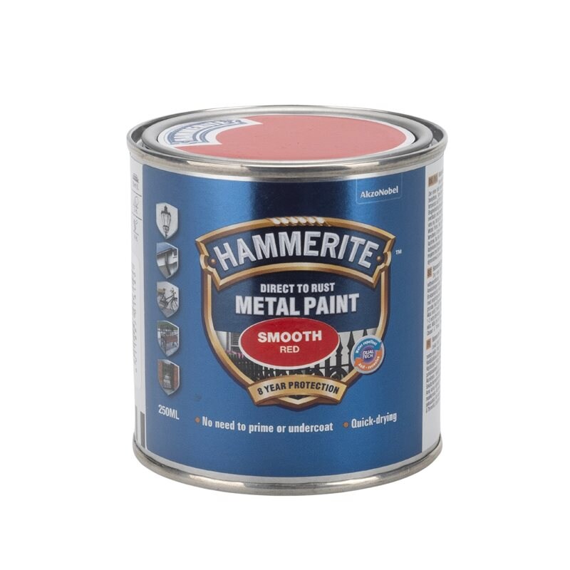 Product Image for Hammarlack slät blank röd, 250 ml