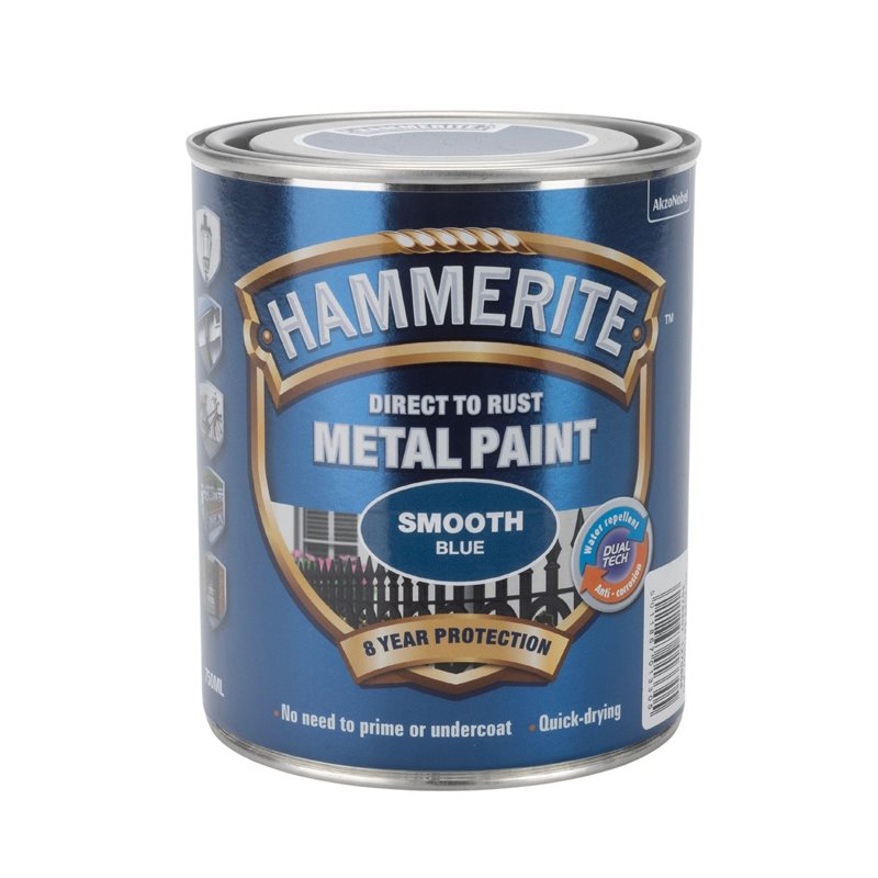 Product Image for Hammarlack slät blank blå, 750 ml