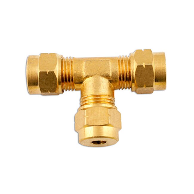 Product Image for T-koppling mässing, 4 mm, 5 st