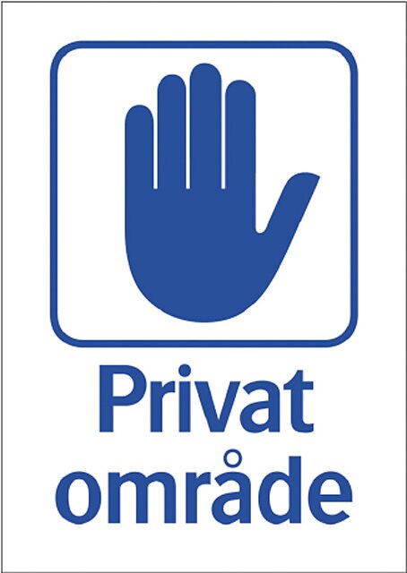 Product Image for Skylt Privat område, 297x210 mm