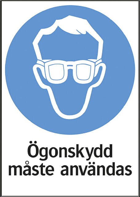 Product Image for Skylt Ögonskydd måste användas, 297x210 mm