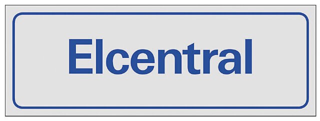 Product Image for Skylt Elcentral, 225x80 mm