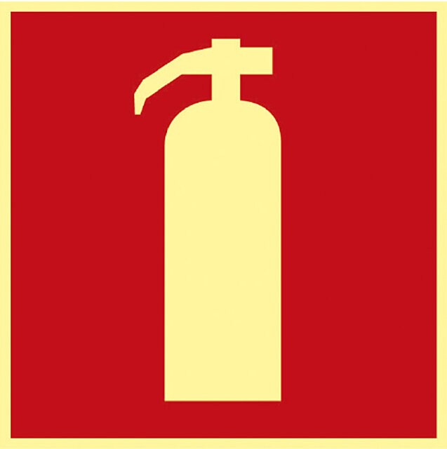 Product Image for Skylt Brandsläckare, dubbelsidig kantbockad, 210x210 mm