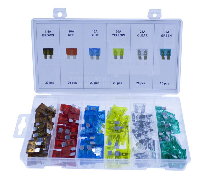 Product Image for Säkringar i sortimentslåda, midi, 120 st