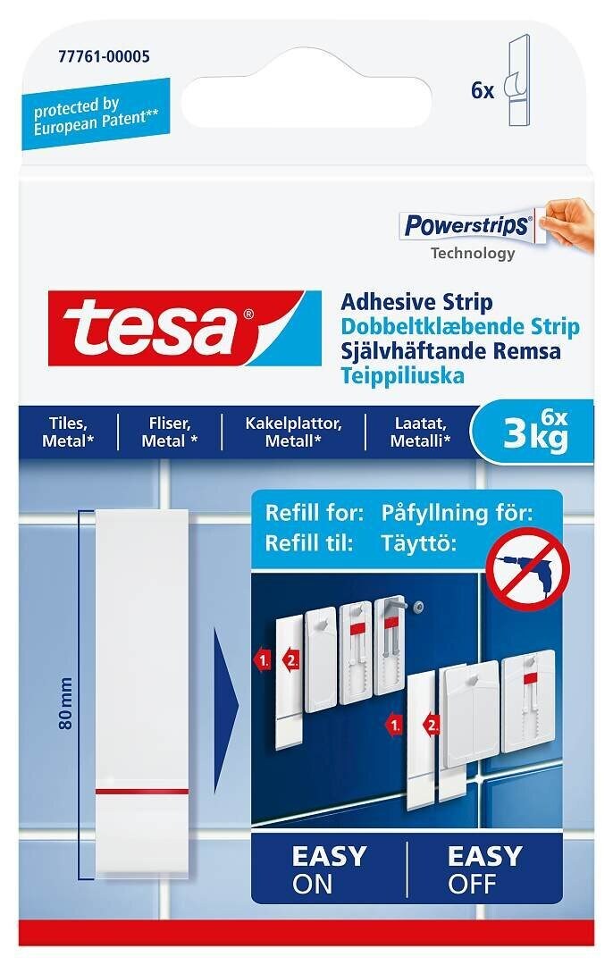 Product Image for Självhäftande remsor för kakel & metall, 3 kg, 6 st