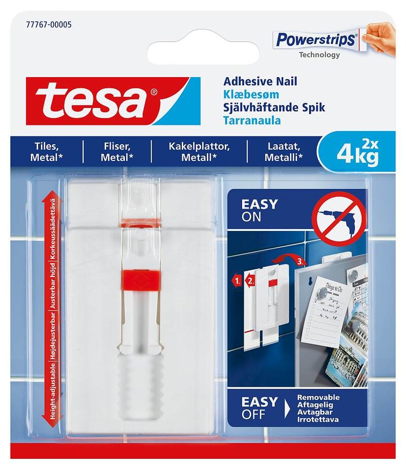 Product Image for Självhäftande spik för kakel & metall, justerbar