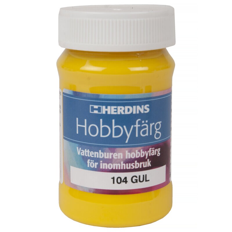 Product Image for Hobbyfärg 104 gul, 100 ml