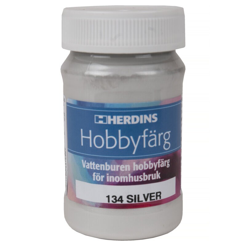 Product Image for Hobbyfärg 134 silver, 100 ml