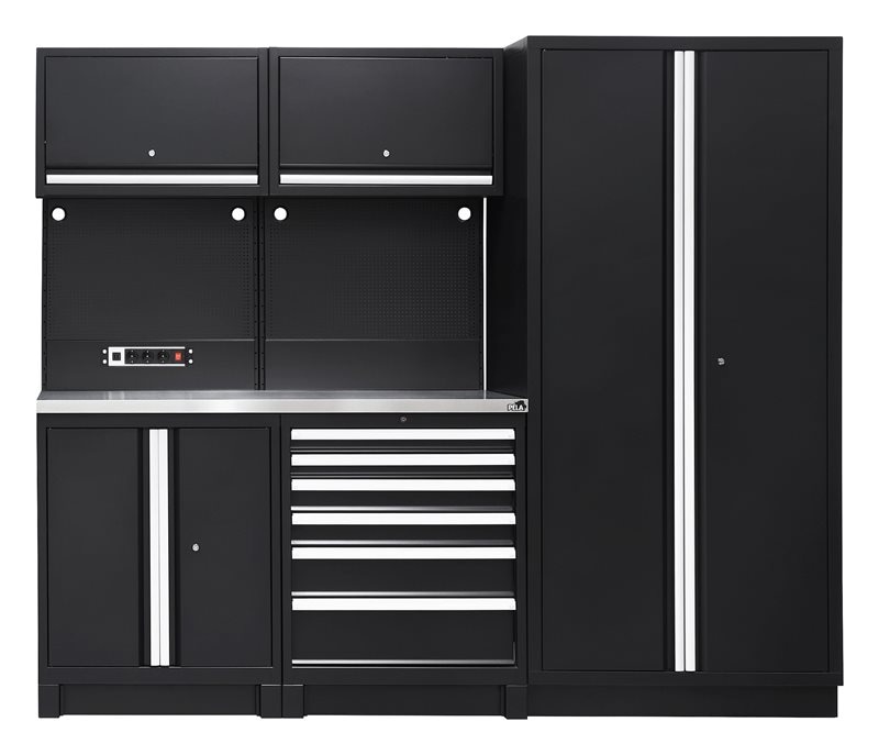 Product Image for Verkstadsinredning med låd- &amp; skåphurts, svart