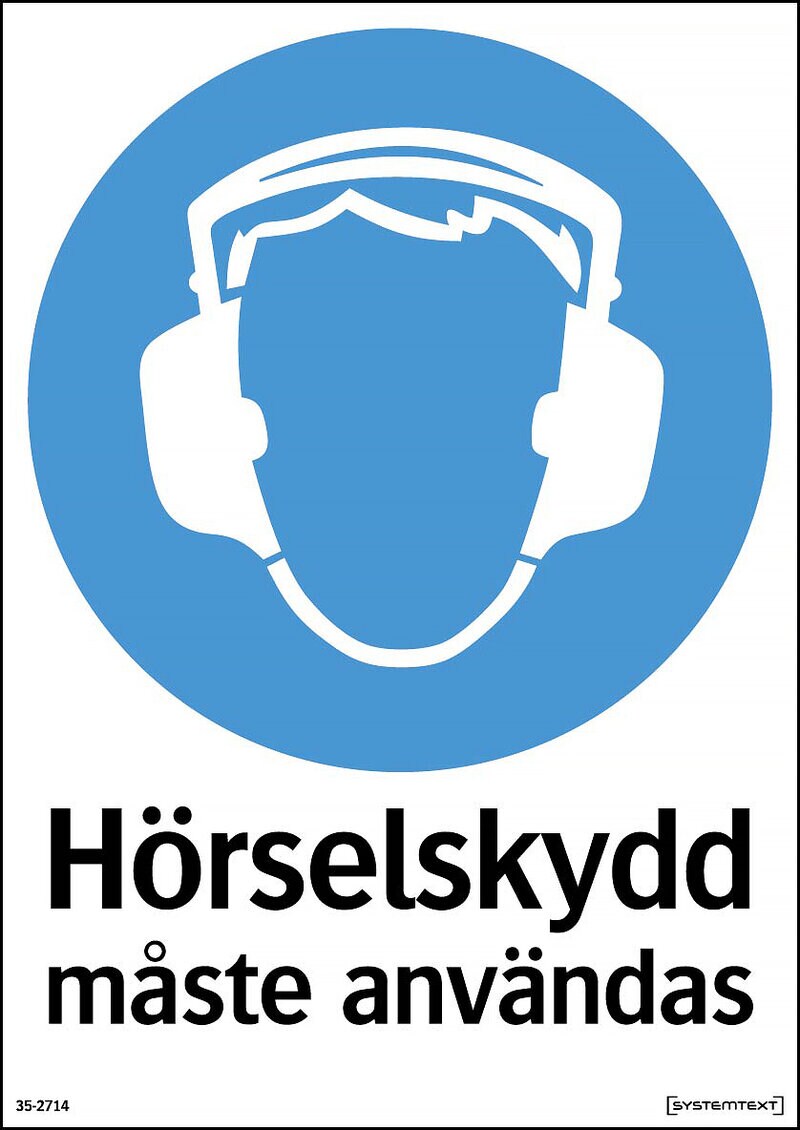 Product Image for Skylt hörselskydd måste användas, 297 x 210 mm