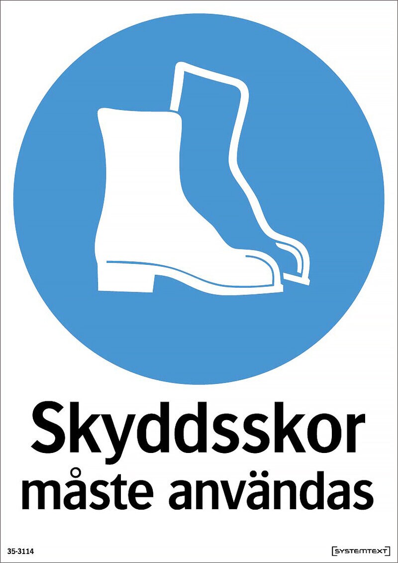 Product Image for Skylt skyddsskor måste användas, 297 x 210 mm