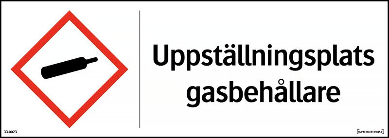 Product Image for Skylt uppställningsplats gasbehållare, 420 x 148 mm