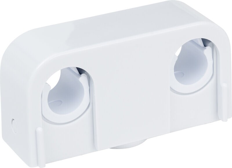 Product Image for Rörklämma, dubbel snap, 10-16 mm, CC 40 mm, vit, 2-pack