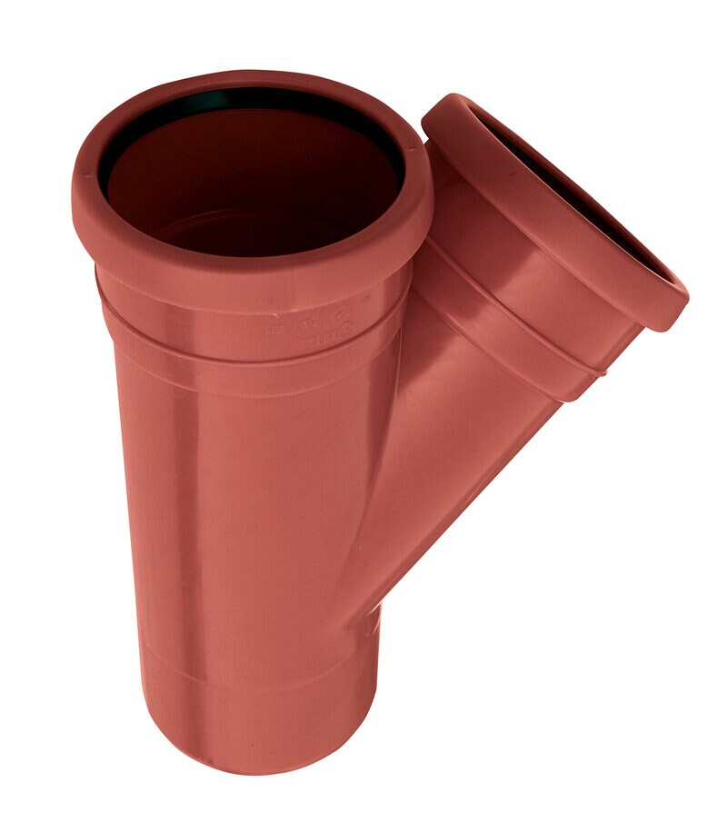 Product Image for Markavloppsgrenrör PP 45°, med 2 muffar, SN8, 110 mm