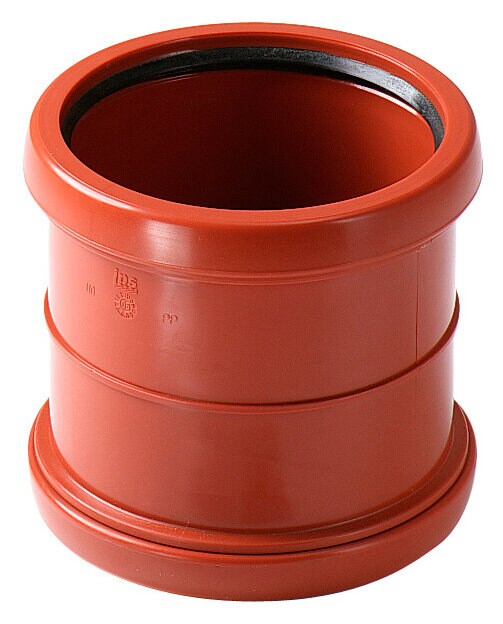 Product Image for Markavloppsmuff med kant PP, dubbelmuff, SN8, 110 mm