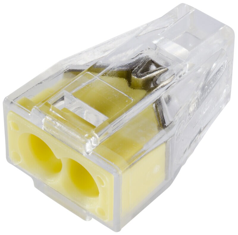 Product Image for Kopplingsklämma 2-ledare, gul/transparent