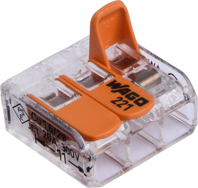 Product Image for Kopplingsklämma, 3-pol, 0,08-2,5 mm, 5 st