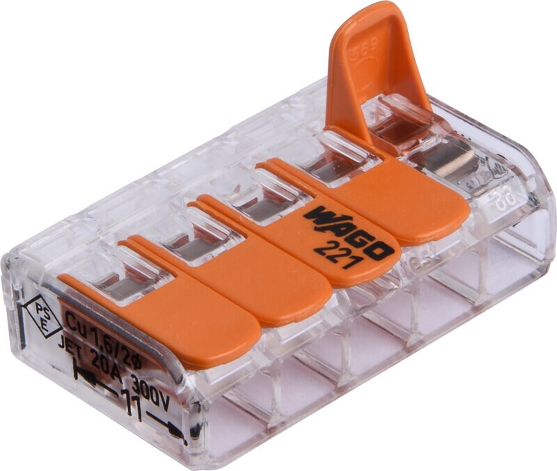 Product Image for Kopplingsklämma, 5-pol, 0,08-2,5 mm, 5 st