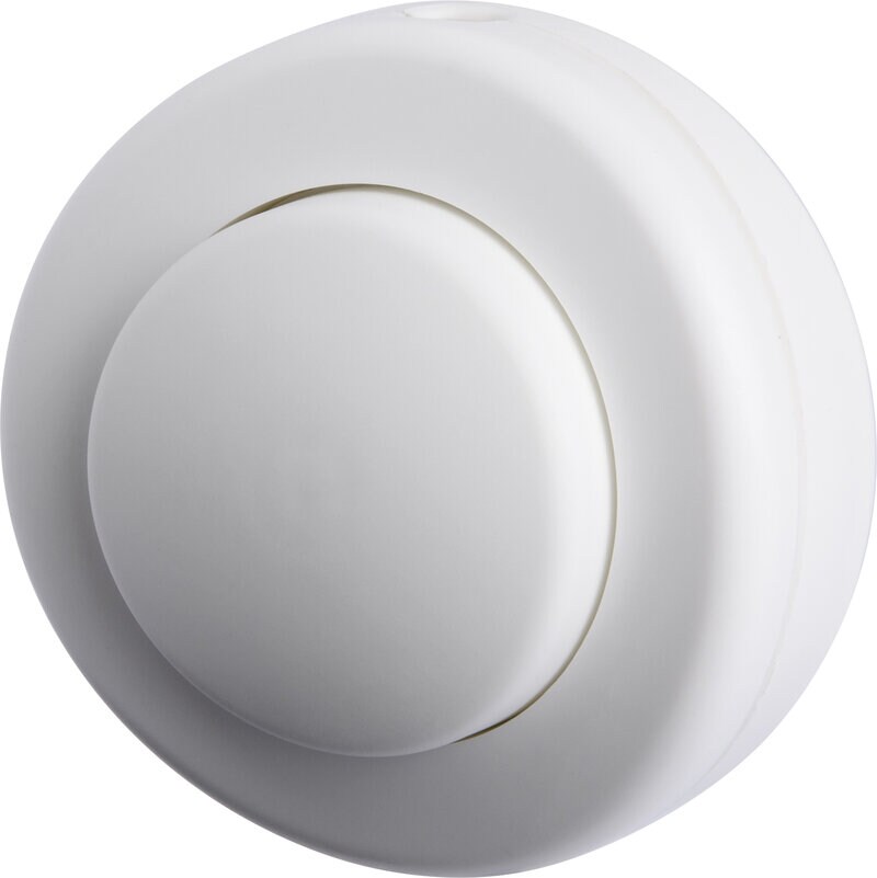 Product Image for Fotströmbrytare, 1-pol, jordad, vit