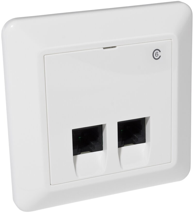 Product Image for Data-/teleuttag, infälld 2x8, kat 6, oskärmad