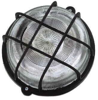 Product Image for Gallerarmatur, rund, 100 W, IP44, svart