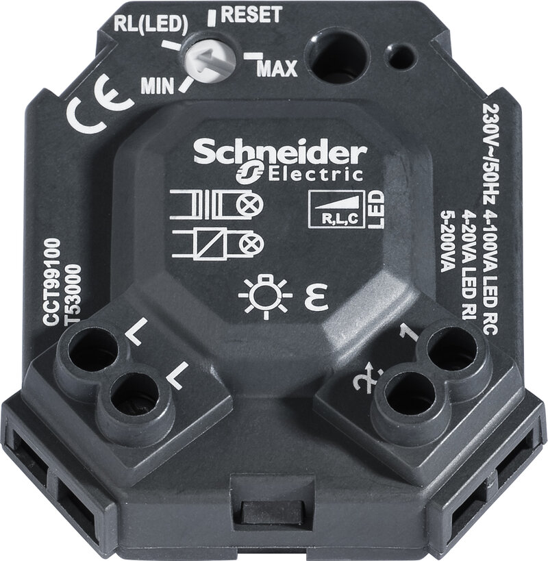 Product Image for Dosdimmer, universal för LED, glödljus, halogenlampor 230 V, lågvoltshalogen, 4-100 W, inkl impulsfjädrar