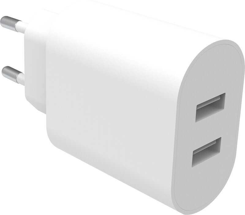 Product Image for Laddare vägguttag 2 x USB, vit