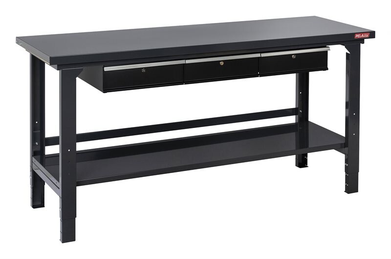 Product Image for Arbetsbänk med lådsats & hylla, grå/svart