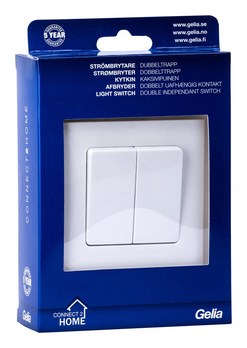 Product Image for Strömbrytare D-trapp, infälld, Connect 2 Home