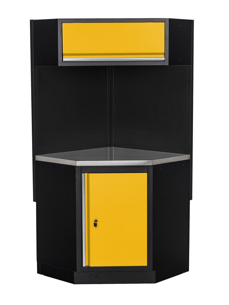 Product Image for Hörnskåp till garageinredning, gul/svart