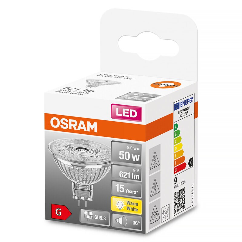 Product Image for LED-lampa, MR16, GU5,3, 8 W