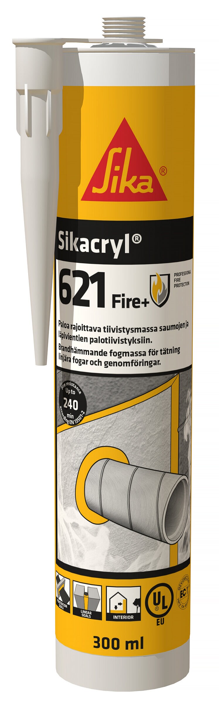 Product Image for Brandfogmassa Sikacryl 621 Fire+, 300 ml