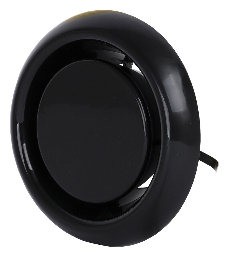 Product Image for Frånluftsventil i plast, svart, 100 mm