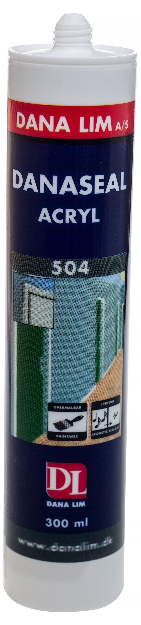 Product Image for Fogmassa akryl 504 vit, 300 ml