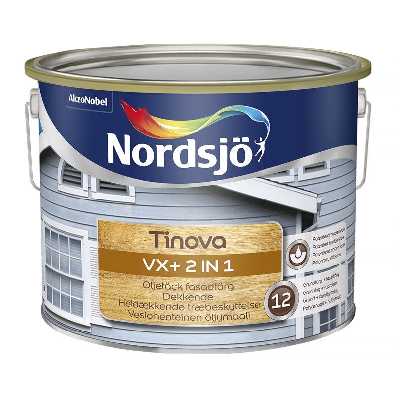 Product Image for Grund- och täckfärg, Tinova VX+ 2in1, vit, 2,5 L