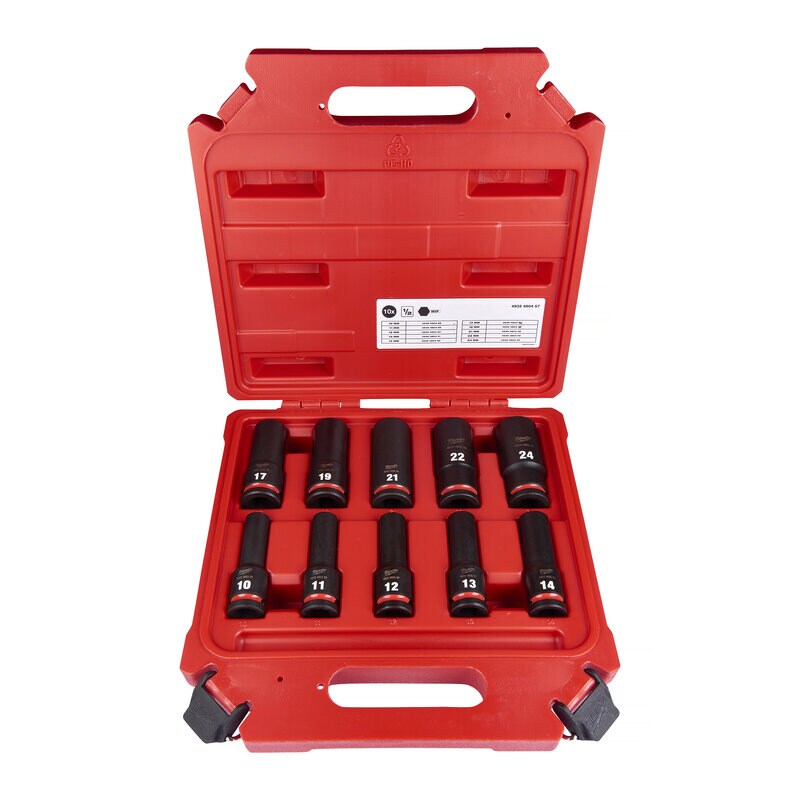 Product Image for Krafthylssats lång 1/2", 10 delar