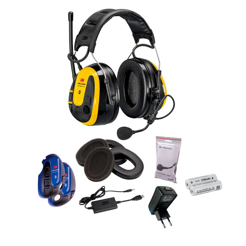 Product Image for Hörselkåpa WS ALERT XPI med hjässbygel, 30 dB, Bluetooth, mobilapp, inkl. tillbehör, MRX21A3WS6-ACK