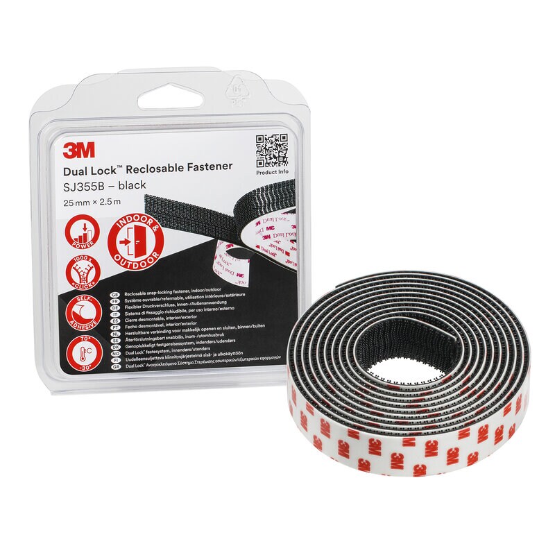 Product Image for Snabblås Dual Lock, återförslutningsbar, 25 mm x 2,5 m
