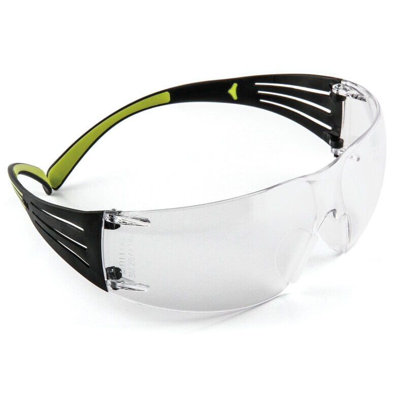 Product Image for Skyddsglasögon SecureFit 400 med styrka +1,5, klar reptålig anti-fog lins, svart/grön båge, SF415AS/AF-EU