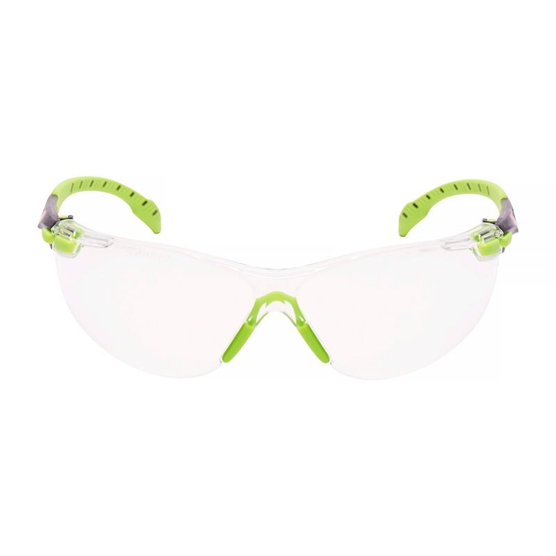 Product Image for Skyddsglasögon Solus 1000, klar lins med reptålig anti-fog-beläggning, grön/svart båge, S1201SGAF-EU