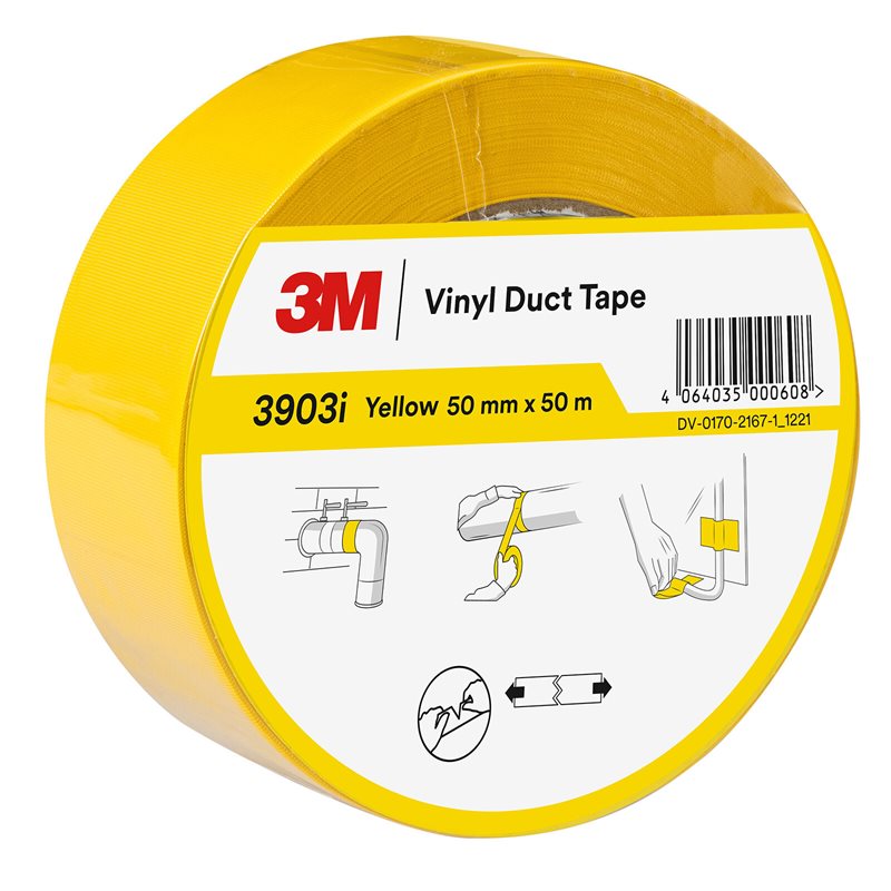 Product Image for Vinylvävtejp 3903i, gul, 50 mm x 50 m