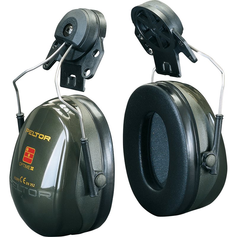 Product Image for Hörselkåpa Optime II med hjälmfäste, grön