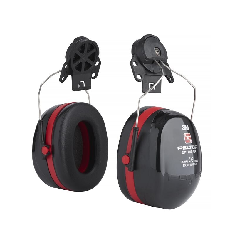 Product Image for Hörselkåpa Optime III, hjälmmonterad, svart/röd, H540P3E-413-SV