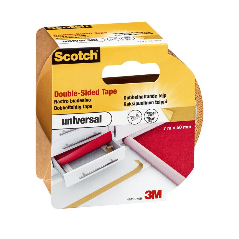 Product Image for Dubbelhäftande tejp Universal, 50 mm x 7 m, rulle