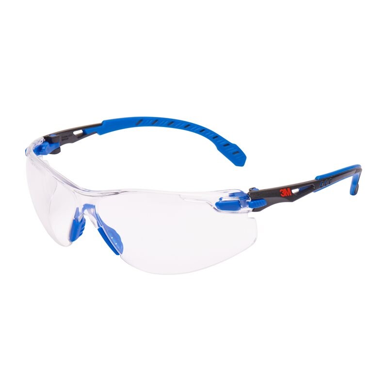Product Image for Skyddsglasögon Solus 1000, klar lins med reptålig anti-fog-beläggning, blå/svart båge, S1101SGAF-EU