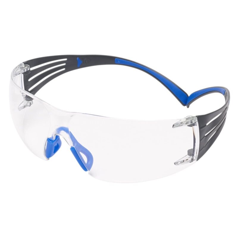 Product Image for Skyddsglasögon SecureFit 400, klar lins med reptålig anti-fog-beläggning, blå/grå båge, SF401SGAF-BLU-EU