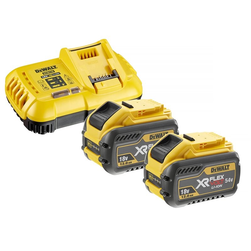 Product Image for Batteri & laddare, 2 st 54/18 V, 12 Ah & laddare DCB118, DCB118Y2T